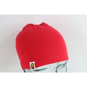 Vintage BAPE A Bathing Ape Ribbed Knit Compression Skully Beanie Hat Cap Red